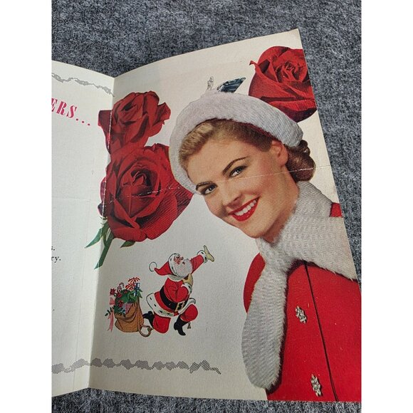 Vtg Christmas Dudleys Flowers Advertising Brochure & School Briefs Request Card - Picture 4 of 10